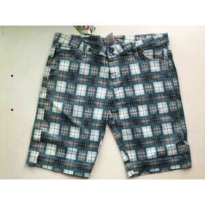Shorty Juniors Blue Plaids Shorts Multi Size RL